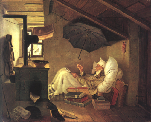 Carl Spitzweg, The poor poet, 1839