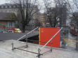 Bernhard Huwiler, red flag installation for Melanin City project, 2006, Stadtgalerie, Bern. Repro: David Aebi.