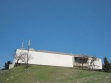 Skopje Macedonia, Museum of Contemporary Art, designed by Klyzeswski, J. Mokrzyński and E. Wierzbicki, built and completed, and still on a hill in Skopje, 2007.