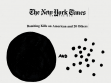 New York Times, 2003.  Actual headline from The New York Times that inspired the artist for later interactive web pages