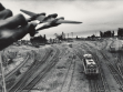 The War Game, Szceszcin,  Poland, July 5, 1994.  The airplane is a model P38 bomber that I assembled from a kit at my kitchen table in upstate New York. I brought it along on my circuitous journey through Central and Eastern Europe