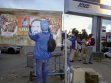 Telephone card seller with a drawing by Spunk Seipel, Harare. Photo by Spunk Seipel.