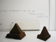 Beth Fox 'A Trail of Toblerone to Lead the Swiss Collectors to my Exhibition' 2013, wood & paint, dimensions variable